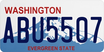 WA license plate ABU5507
