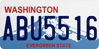 WA license plate ABU5516