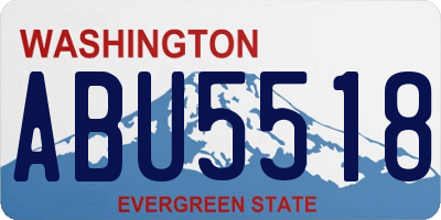 WA license plate ABU5518