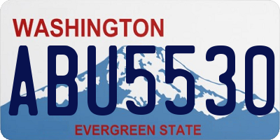 WA license plate ABU5530