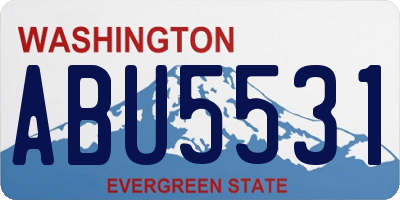 WA license plate ABU5531