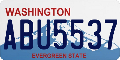 WA license plate ABU5537