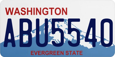 WA license plate ABU5540