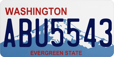 WA license plate ABU5543