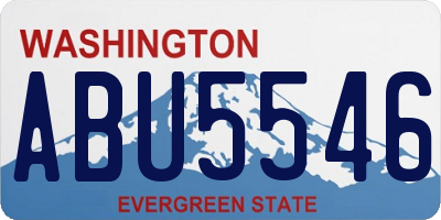 WA license plate ABU5546