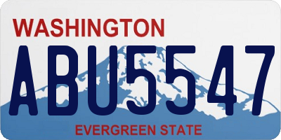 WA license plate ABU5547