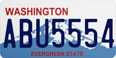 WA license plate ABU5554