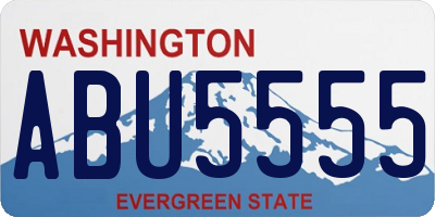 WA license plate ABU5555