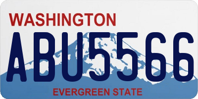 WA license plate ABU5566