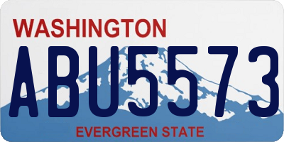 WA license plate ABU5573