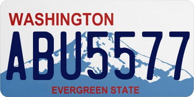 WA license plate ABU5577