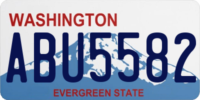 WA license plate ABU5582