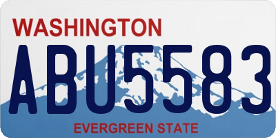 WA license plate ABU5583