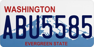 WA license plate ABU5585
