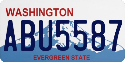 WA license plate ABU5587
