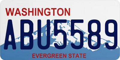 WA license plate ABU5589