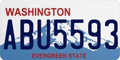 WA license plate ABU5593