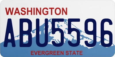 WA license plate ABU5596