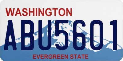 WA license plate ABU5601