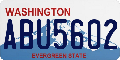 WA license plate ABU5602