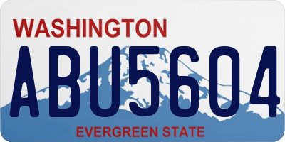 WA license plate ABU5604