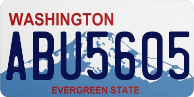 WA license plate ABU5605
