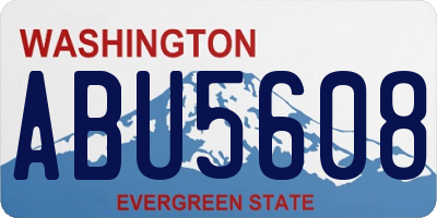 WA license plate ABU5608