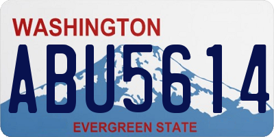 WA license plate ABU5614