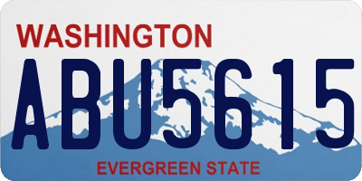 WA license plate ABU5615