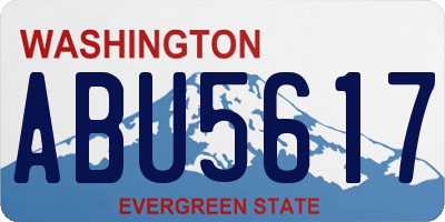 WA license plate ABU5617