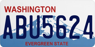 WA license plate ABU5624