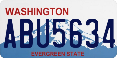 WA license plate ABU5634