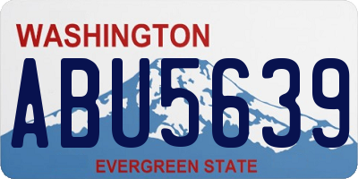 WA license plate ABU5639