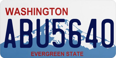 WA license plate ABU5640