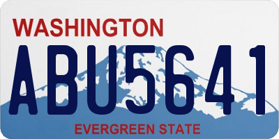WA license plate ABU5641