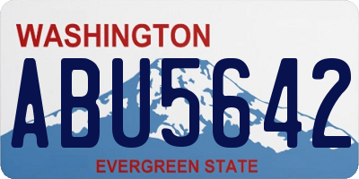 WA license plate ABU5642