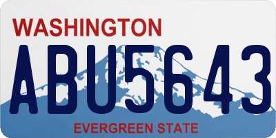 WA license plate ABU5643