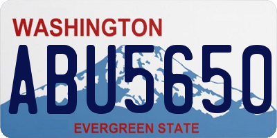 WA license plate ABU5650