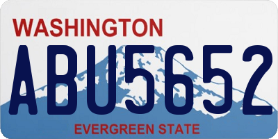 WA license plate ABU5652