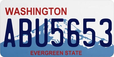 WA license plate ABU5653