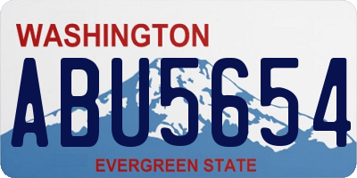 WA license plate ABU5654