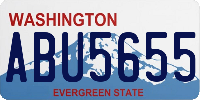 WA license plate ABU5655