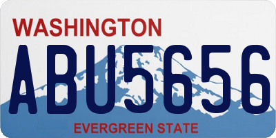 WA license plate ABU5656