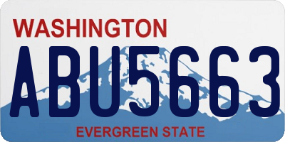 WA license plate ABU5663