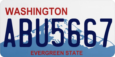 WA license plate ABU5667