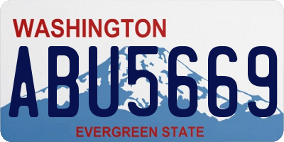 WA license plate ABU5669