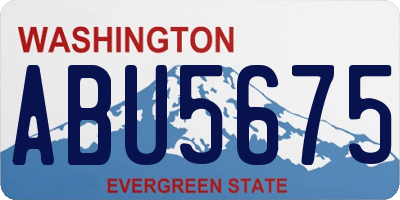 WA license plate ABU5675