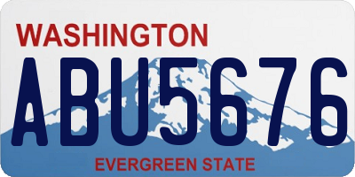 WA license plate ABU5676