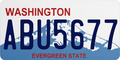 WA license plate ABU5677