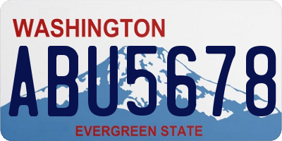 WA license plate ABU5678